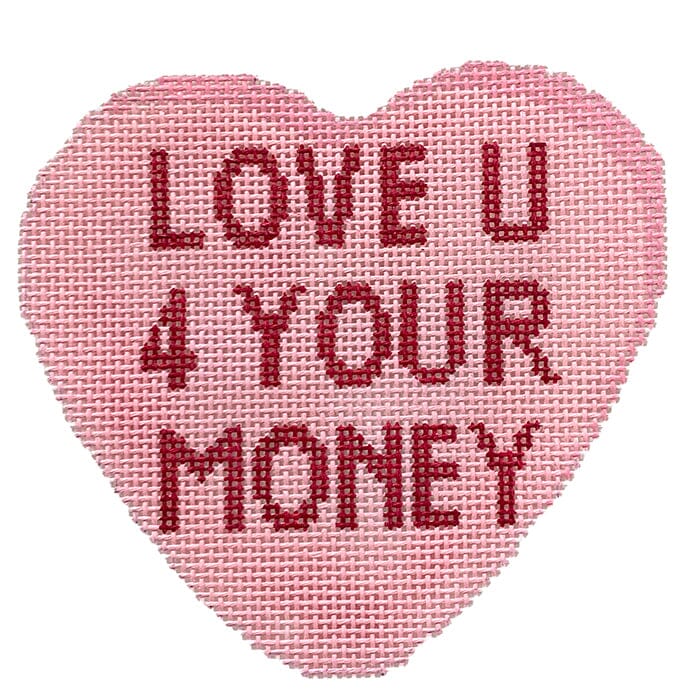 Real Valentine Square 21 Painted Canvas All About Stitching/The Collection Design 
