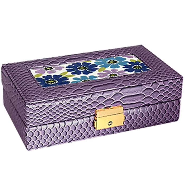 Rectangular Jewelry Case - Purple Leather Goods Lee's Leather Goods 