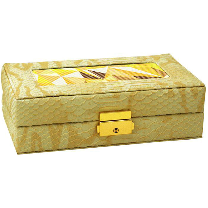 Rectangular Jewelry Case - Yellow Leather Goods Lee's Leather Goods 