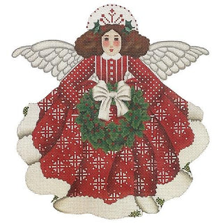 Red Angel   13 mesh Painted Canvas Melissa Shirley Designs 

