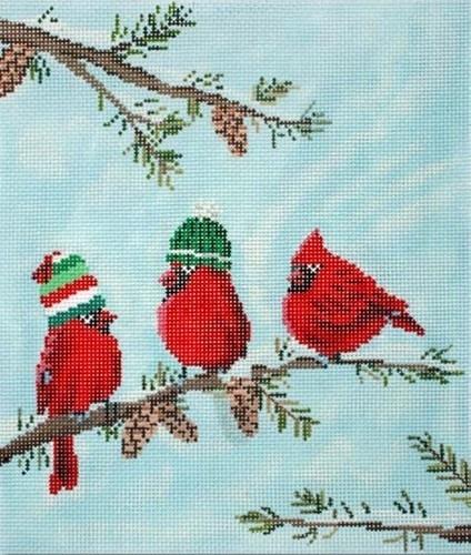 Red Birds II Painted Canvas Scott Church Creative  - 1