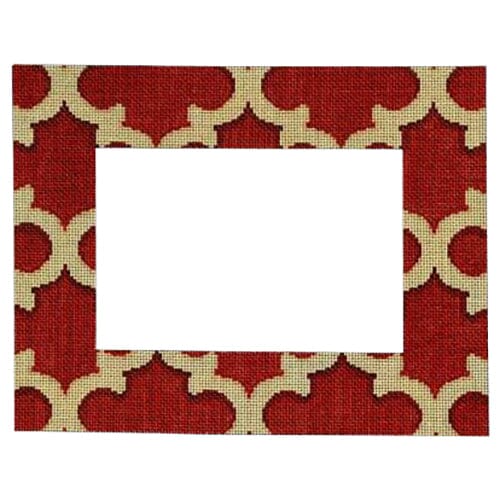 Red Camel Quatrefoil Frame Painted Canvas Associated Talents 