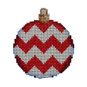 Red Chevron Mini Ball Painted Canvas Associated Talents 