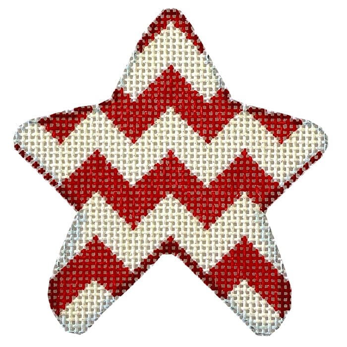 Red Chevron Mini Star Painted Canvas Associated Talents 