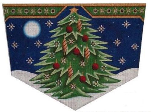Red Christmas Tree on 18 Painted Canvas Rebecca Wood Designs  - 1