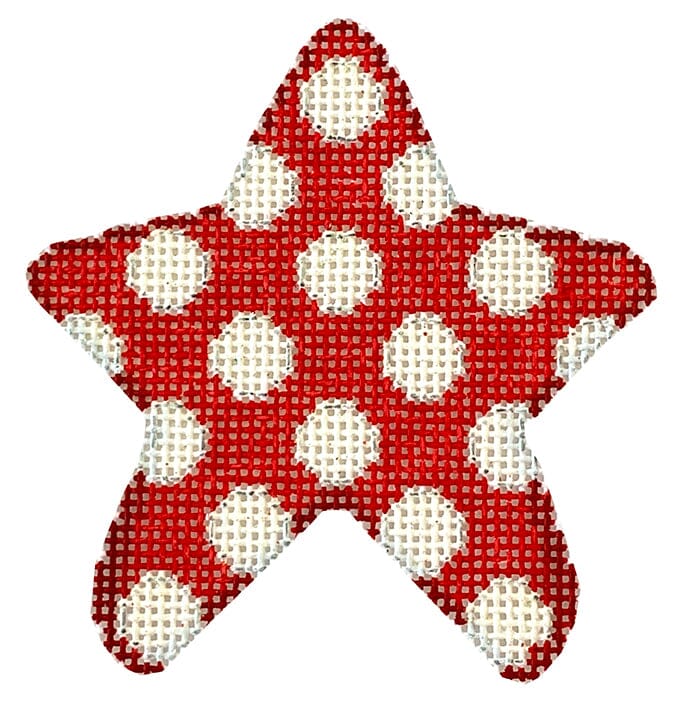 Red Coin Dot Mini Star Painted Canvas Associated Talents  - 1