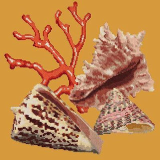 Red Coral Needlepoint Kit Kits Elizabeth Bradley Design Yellow 
