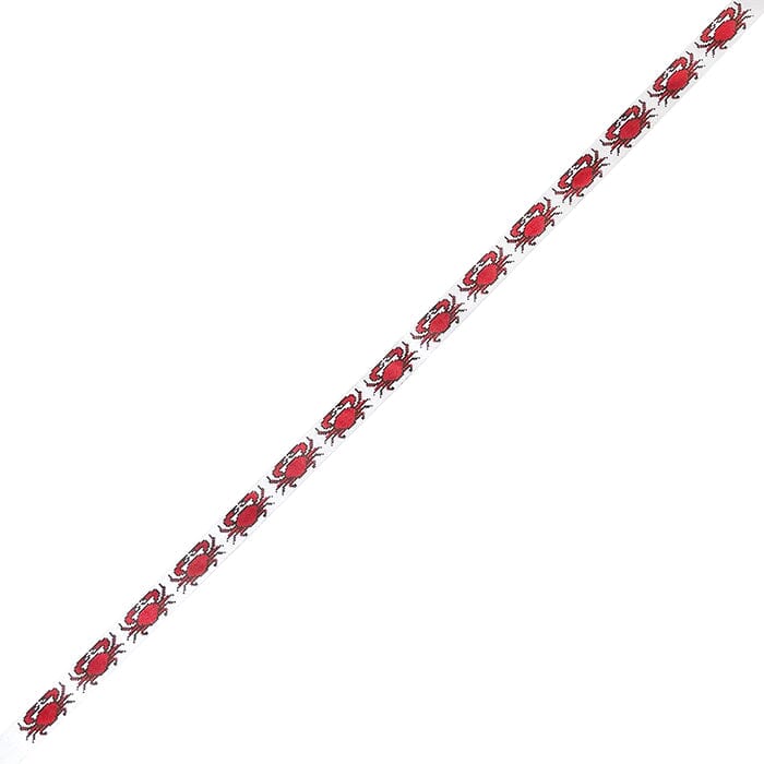 Red Crab Belt Painted Canvas Susan Battle Needlepoint  - 1