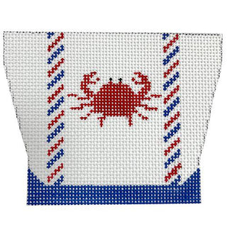 Red Crab Mini Tote Bag Painted Canvas Vallerie Needlepoint Gallery 
