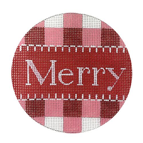 Red Gingham Merry Round Painted Canvas Alice Peterson Company 