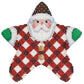 Red Gingham PJ Santa Painted Canvas Associated Talents 