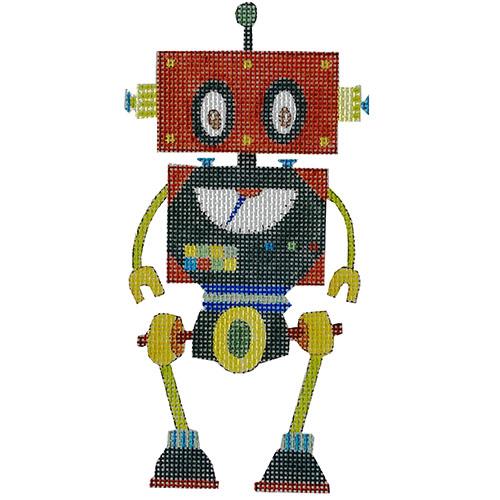 Red & Green Robot Painted Canvas Painted Pony Designs  - 1