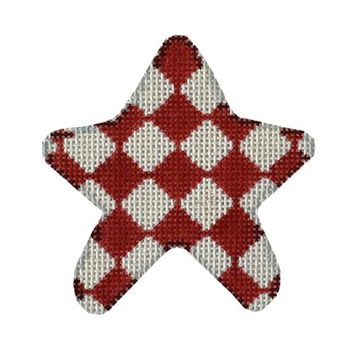 Red Harlequin Mini Star Painted Canvas Associated Talents 