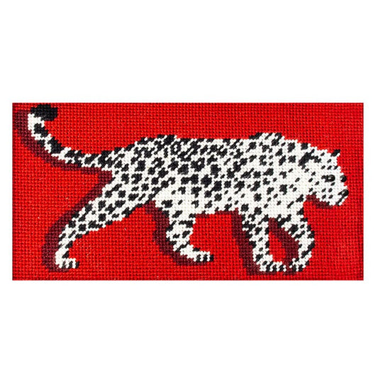 Red Leopard Clutch Insert Printed Canvas Needlepoint To Go 