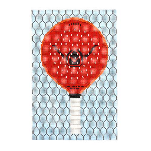 Red Paddle Racket Painted Canvas PIP & Roo 