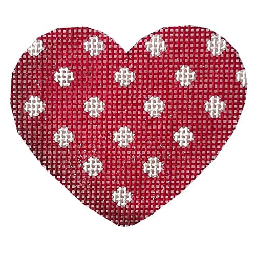 Red Polka Dot Mini Heart Painted Canvas Associated Talents 