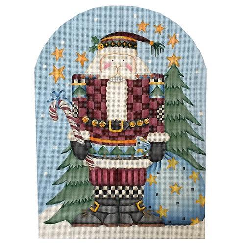 Red Santa Nutcracker Painted Canvas Melissa Shirley Designs  - 1