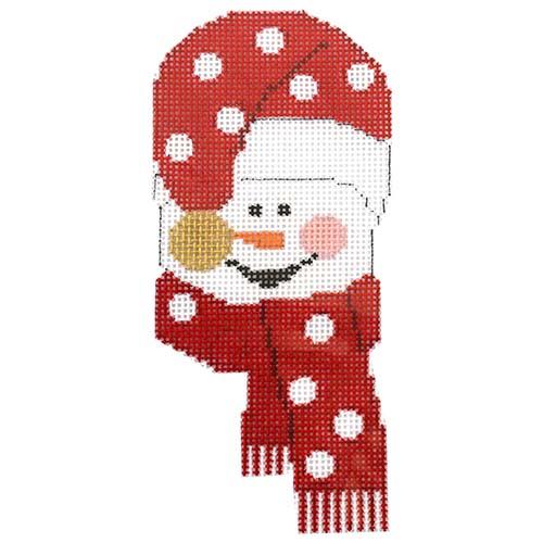 Red Scarf Snowman Painted Canvas The Princess & Me  - 1