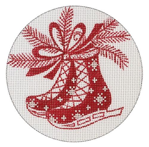 Red Skates Painted Canvas Love You More  - 1