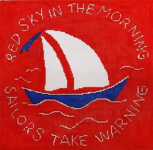 Red Sky in Morning Painted Canvas CBK Needlepoint Collections 