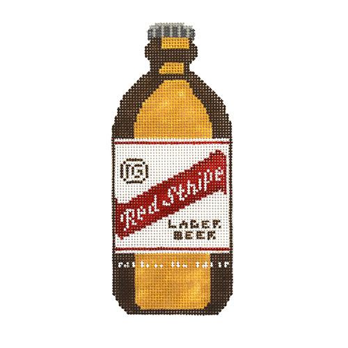 Red Stripe Beer Painted Canvas PIP & Roo  - 1