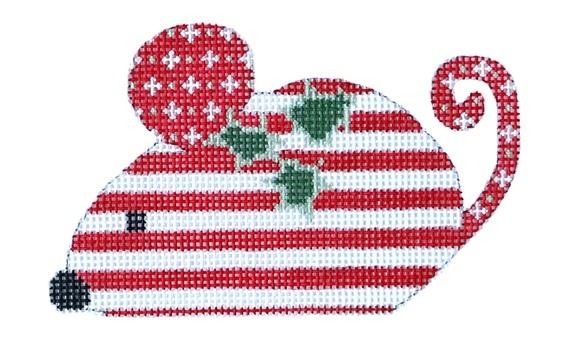 Red Striped Mouse Painted Canvas Danji Designs 
