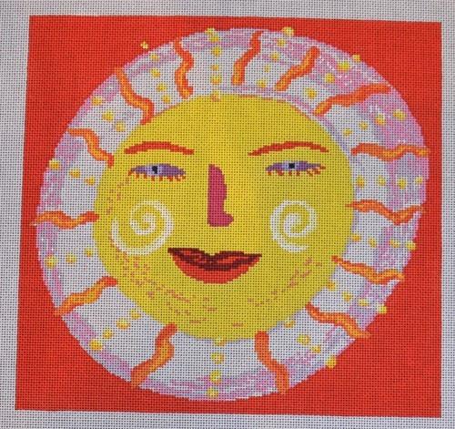 Red Sun Painted Canvas Birds of a Feather  - 1