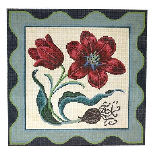 Red Tulip Painted Canvas Birds of a Feather  - 1