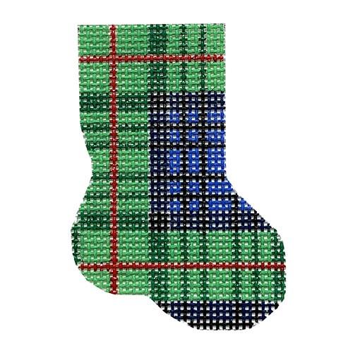 Red Watch Plaid Micro Mini Stocking Painted Canvas Associated Talents  - 1