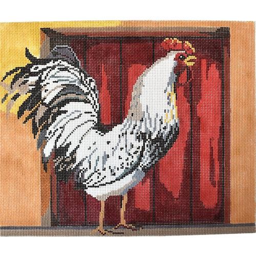 Red Window Painted Canvas Birds of a Feather 