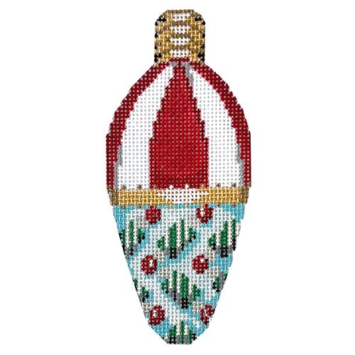 Red/White Candy Light Bulb Painted Canvas Associated Talents 