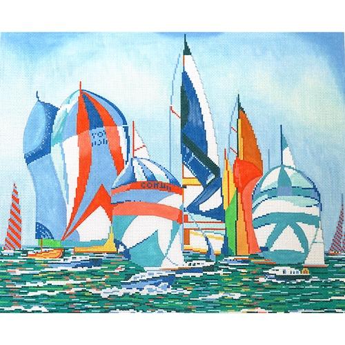 Regatta Sails Painted Canvas The Meredith Collection 