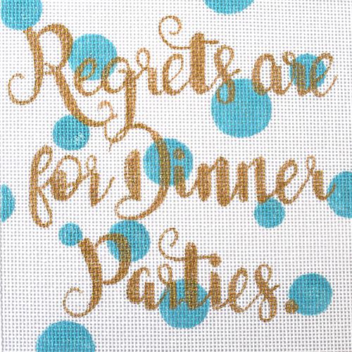 Regrets are for Dinner Parties Painted Canvas A Poore Girl Paints  - 1