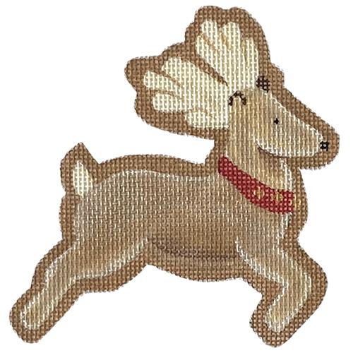 Reindeer   Brown Background Painted Canvas Pepperberry Designs 
