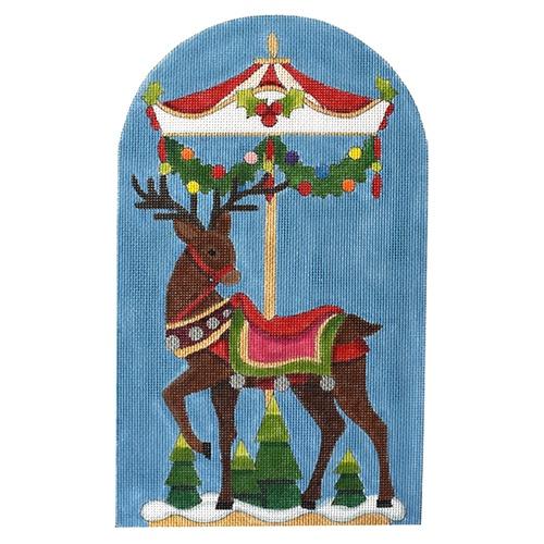 Reindeer Carousel #1 Painted Canvas Raymond Crawford Designs 