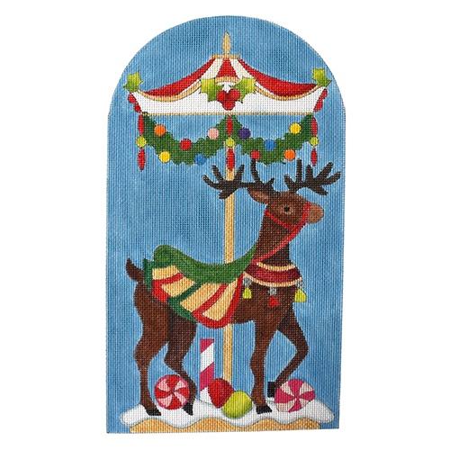 Reindeer Carousel #2 Painted Canvas Raymond Crawford Designs 