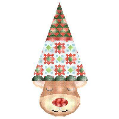 Reindeer Cone   Dash (Diamonds) Painted Canvas Kirk & Bradley 
