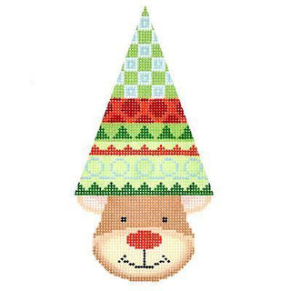 Reindeer Cone   Joy (Swirls) Painted Canvas Kirk & Bradley 
