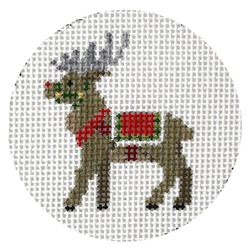 Reindeer Ornament (SR) Painted Canvas Susan Roberts Needlepoint Designs Inc.  - 1