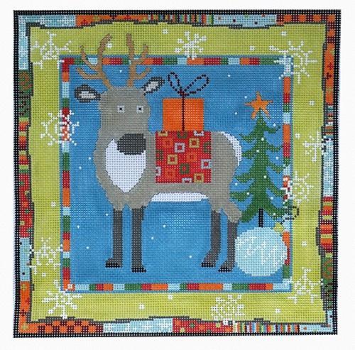 Reindeer Painted Canvas Pippin  - 1