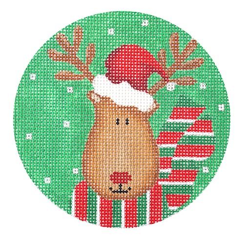Reindeer Santa Painted Canvas Pepperberry Designs  - 1