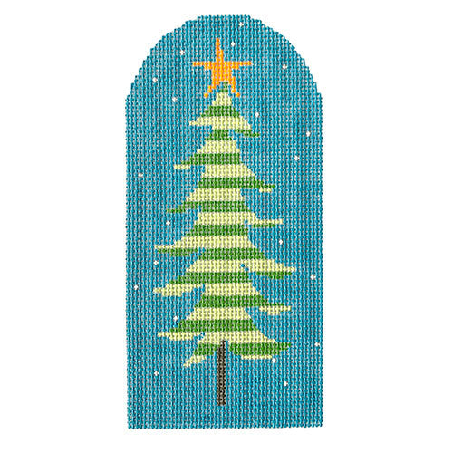 Reindeer Striped Tree PIP Painted Canvas Pippin  - 1