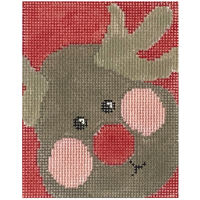 Reindeer Treat Bag with Reindeer Insert and Stitch Guide Painted Canvas Kathy Schenkel Designs  - 1