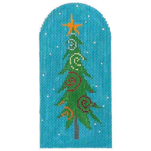 Reindeer Tree with Swirls Painted Canvas Pippin  - 1