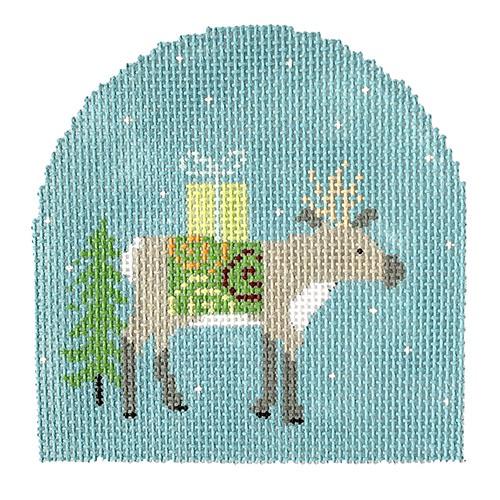 Reindeer with Swirl Blanket Painted Canvas Pippin  - 1
