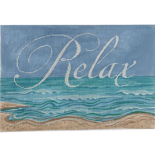 Relax - on the Beach Painted Canvas Labors of Love Needlepoint 