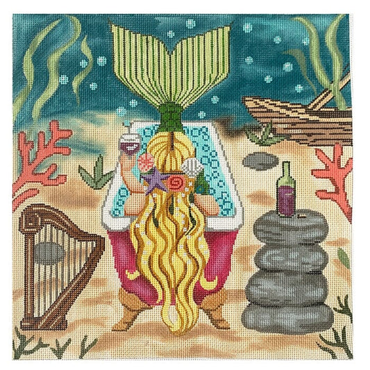 Relaxing Mermaid Painted Canvas Alice Peterson Company 