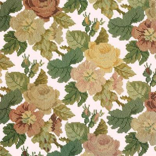 Repeating Roses Needlepoint Kit Kits Elizabeth Bradley Design Cream 
