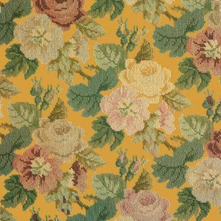 Repeating Roses Needlepoint Kit Kits Elizabeth Bradley Design Yellow 
