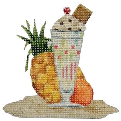 Retro Beach   Knickerbocker Glory Painted Canvas Kirk & Bradley  - 1